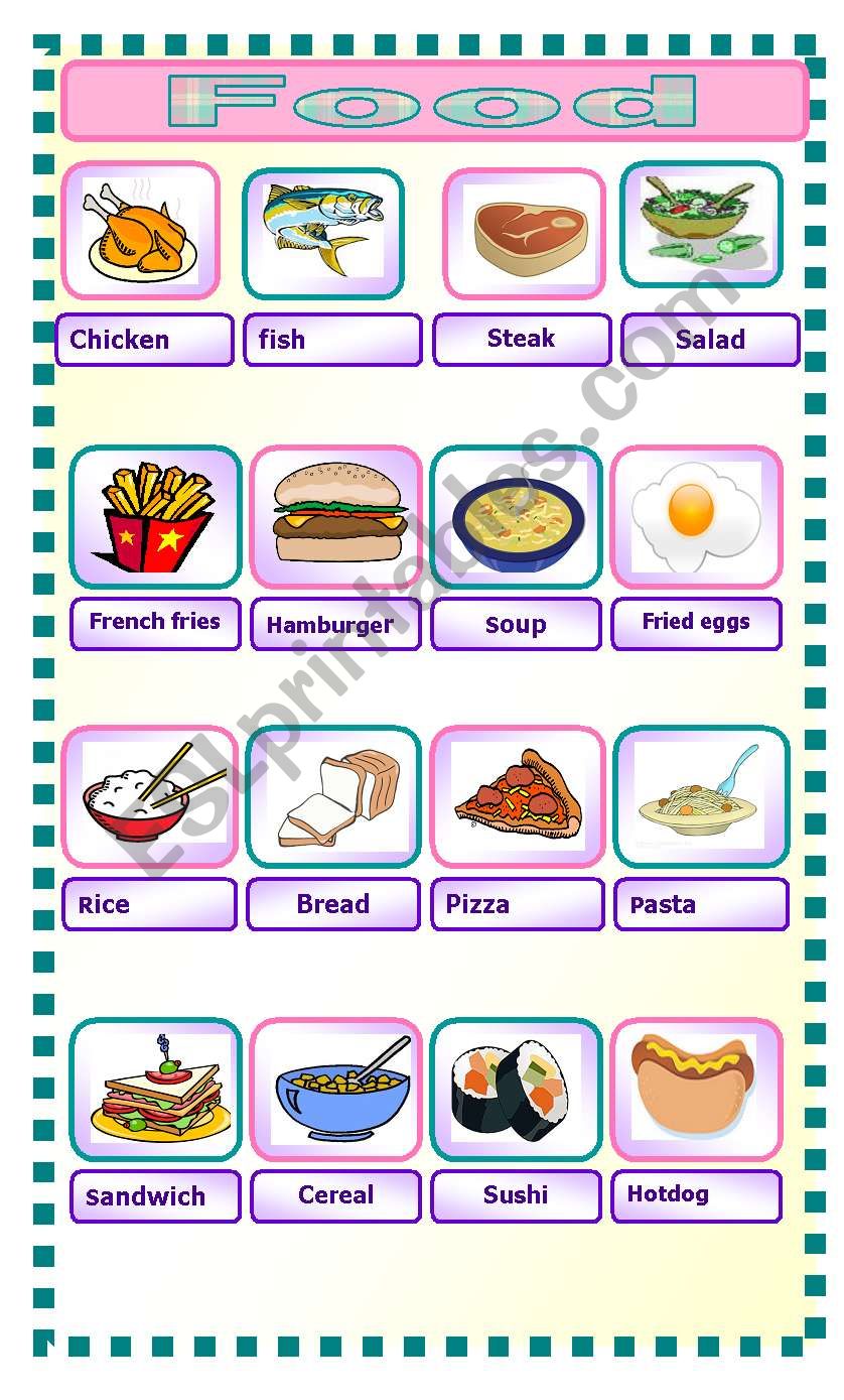 Food worksheet