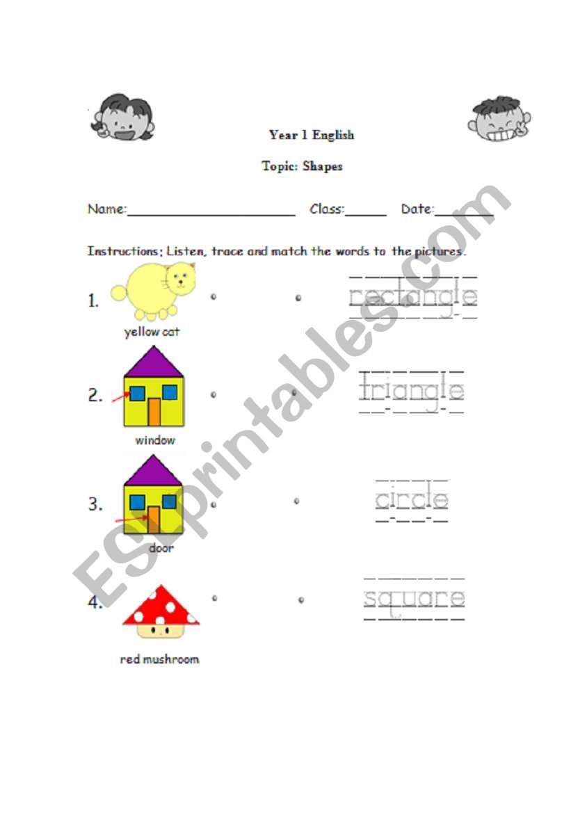 Shapes worksheet