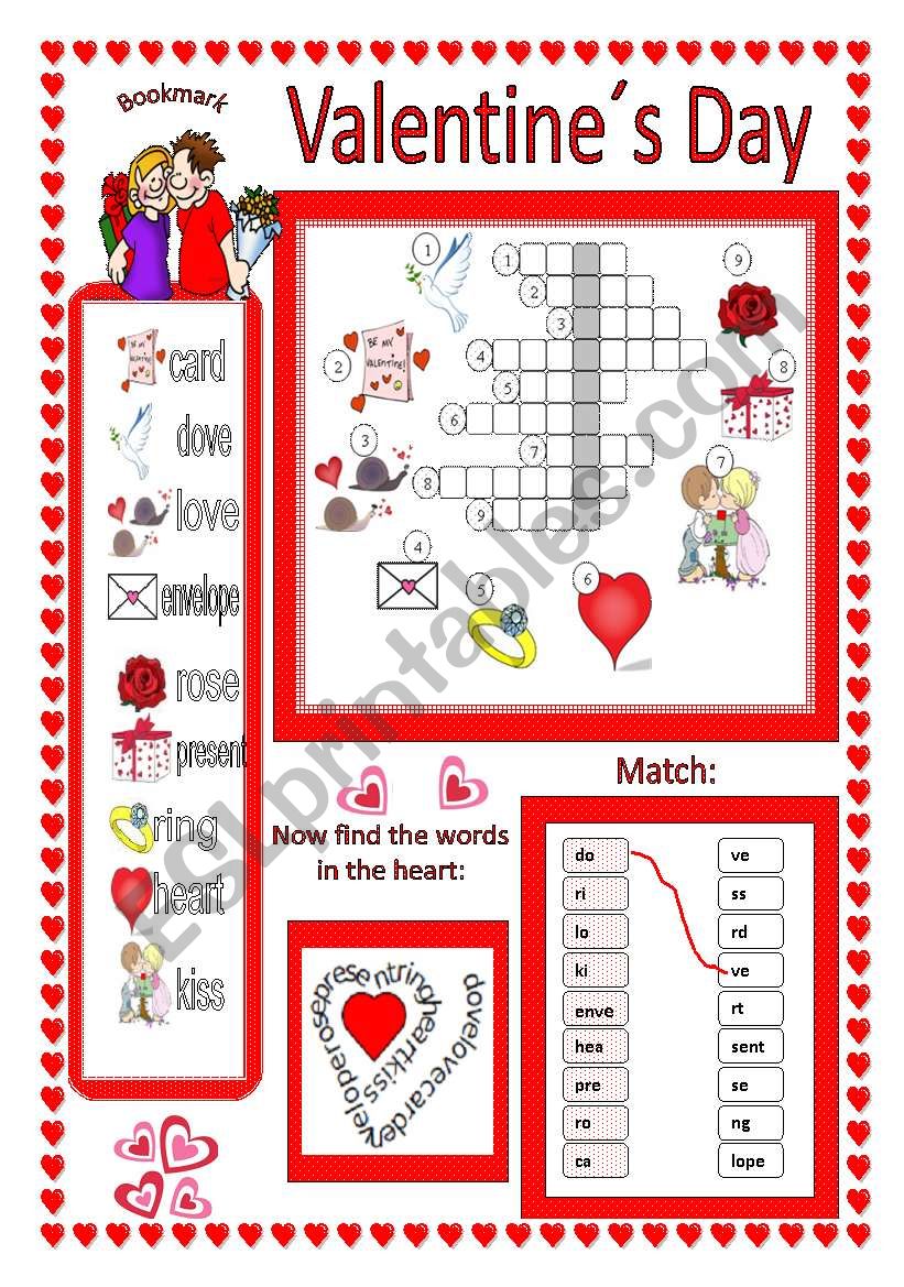 ValentineÂ´s Day worksheet