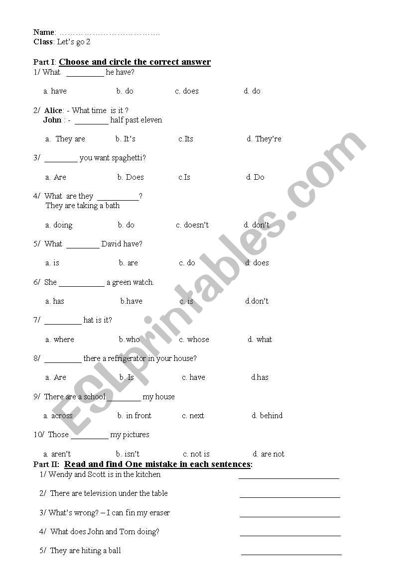 Let go 2 tests and quizzes