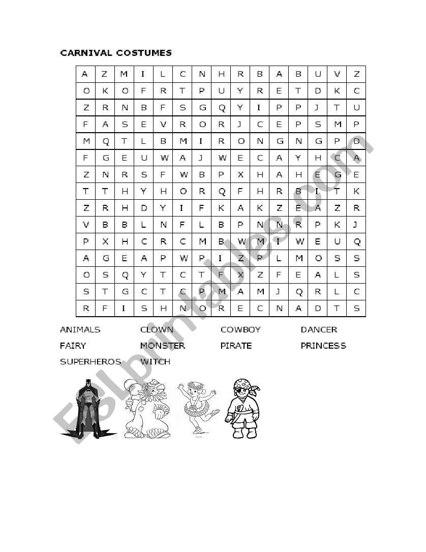 CARNIVAL worksheet