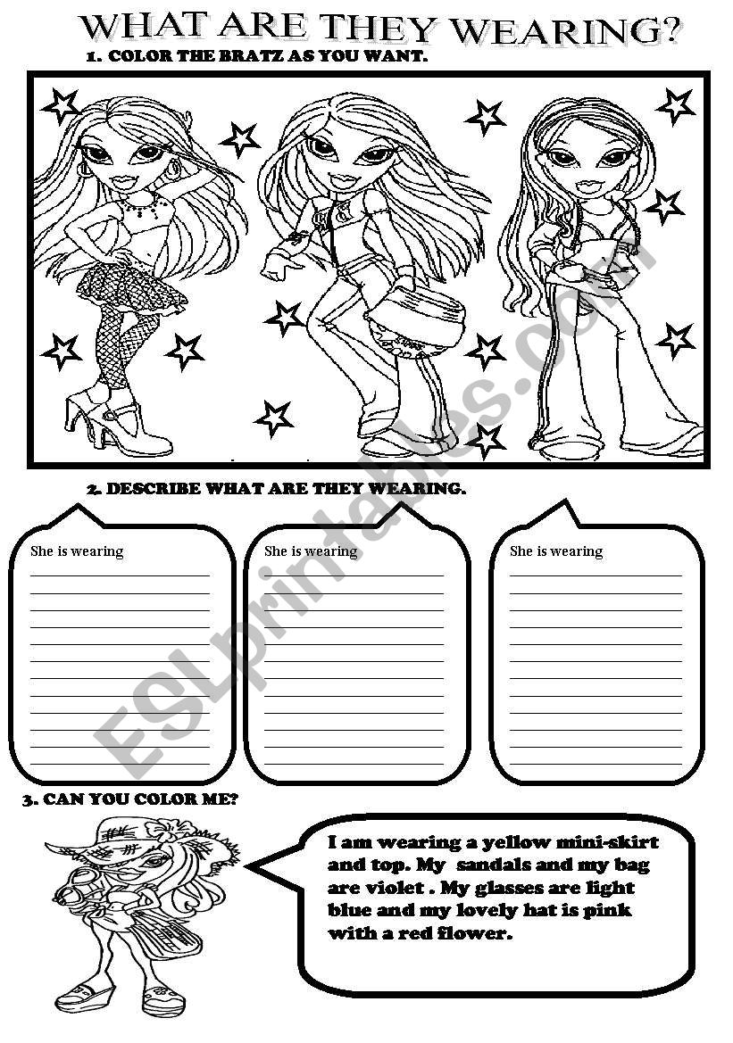 WHAT ARE THEY WEARING? worksheet