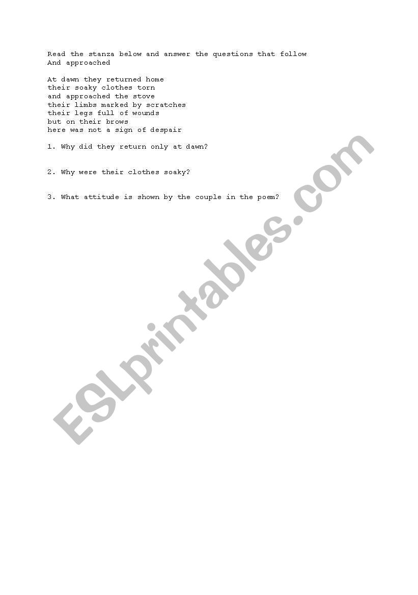 in the midst of hardship worksheet