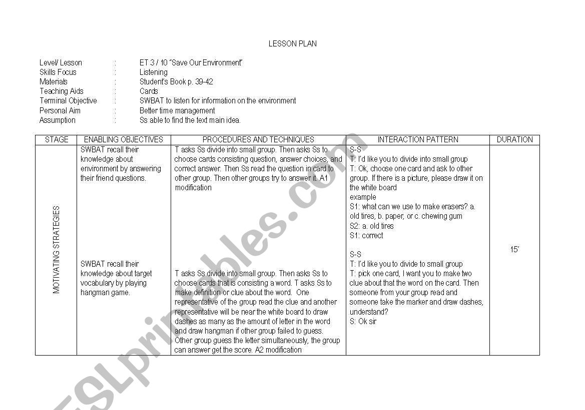 Listening Lesson Plan to be corrected