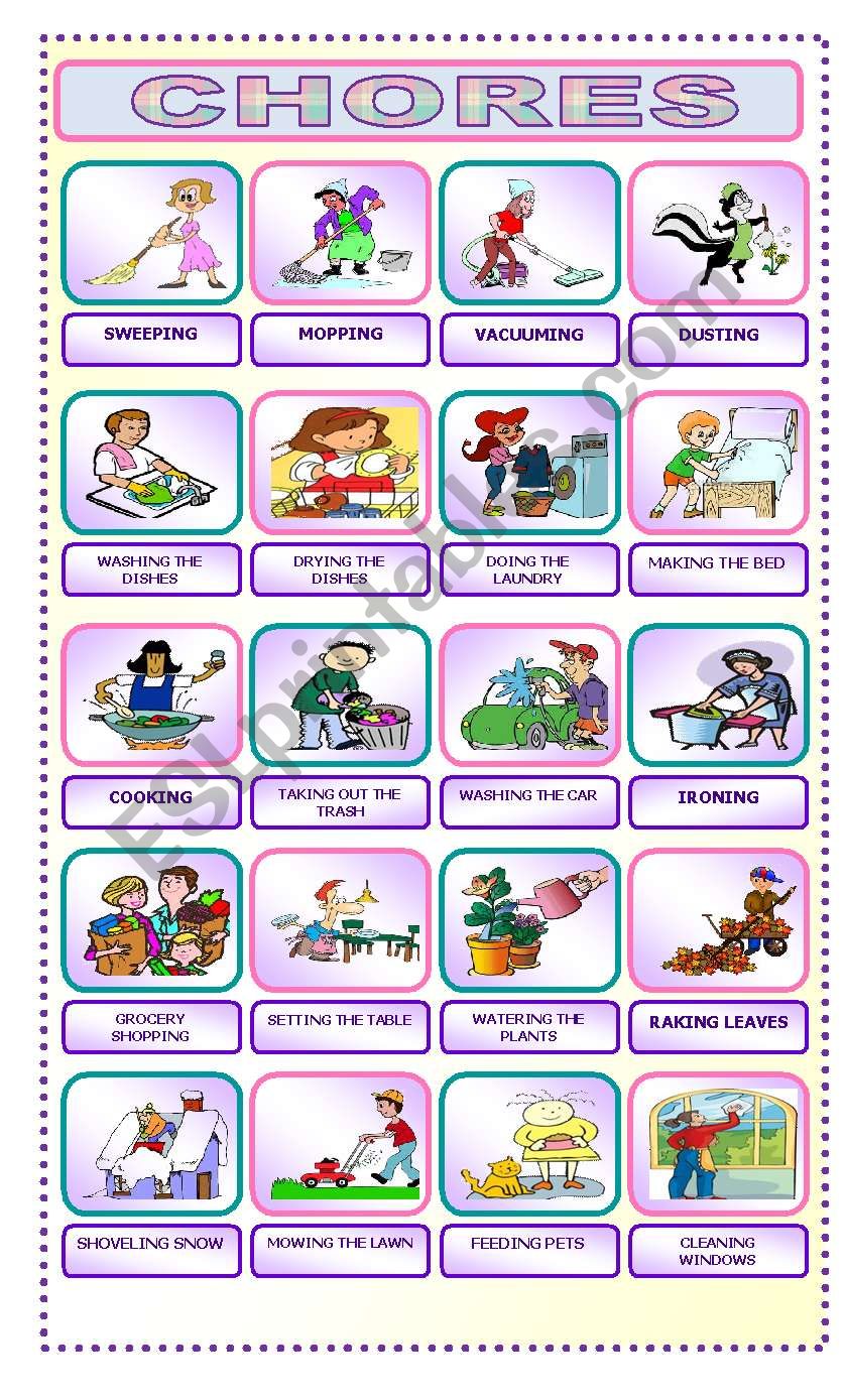 CHORES worksheet