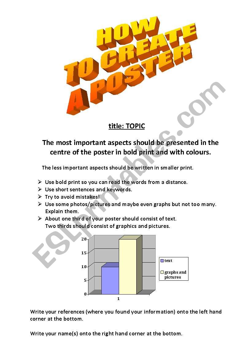 how to create a poster worksheet