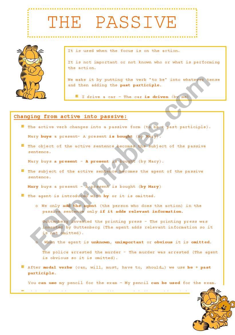 Passive voice worksheet