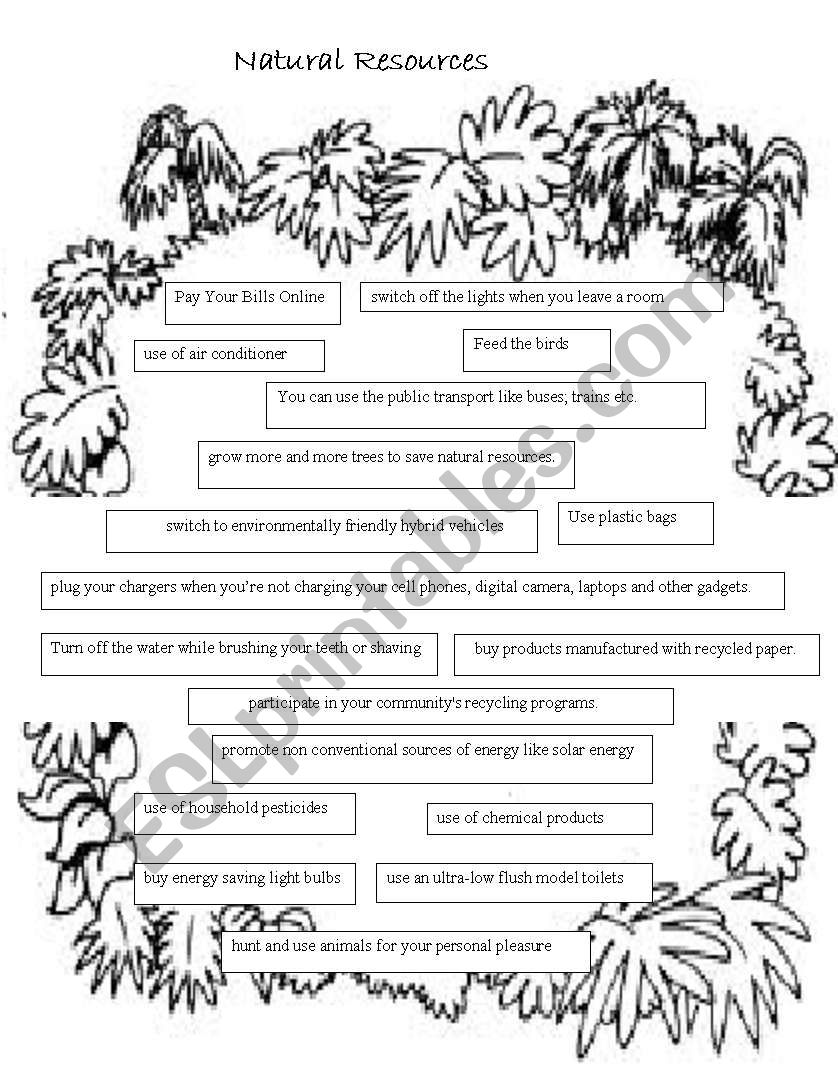 Conservation of natural resources 