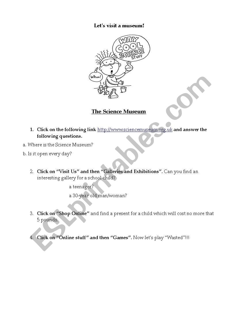 Lets visit a museum! worksheet