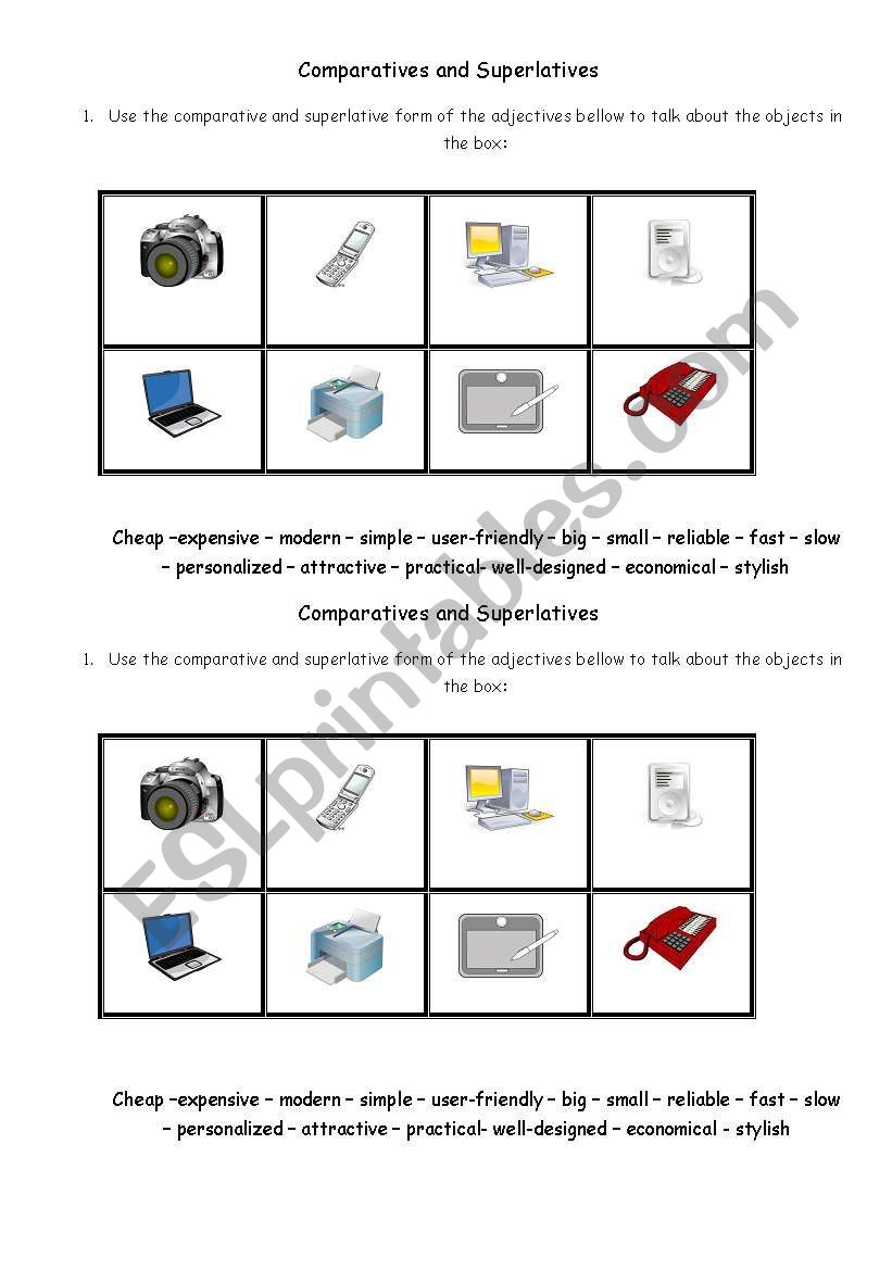 Comparatives and superlative warm up 