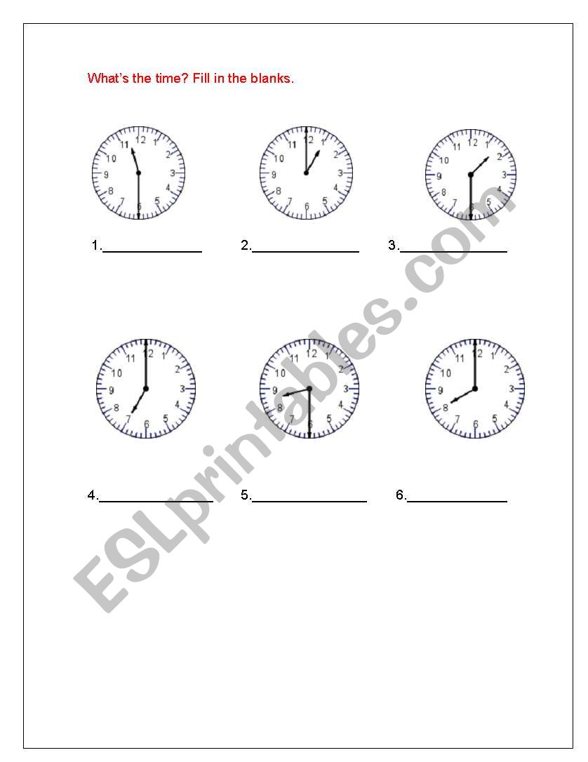 Time worksheet