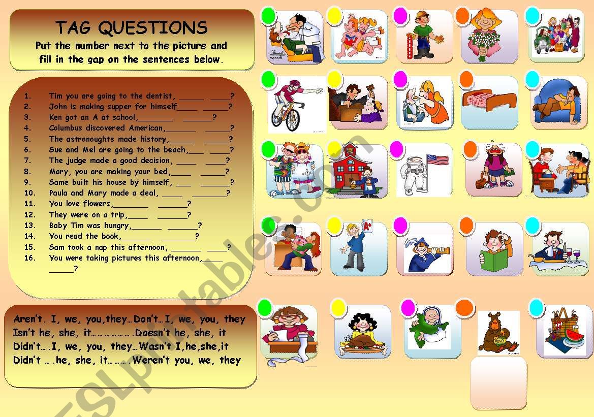 TAG QUESTIONS worksheet