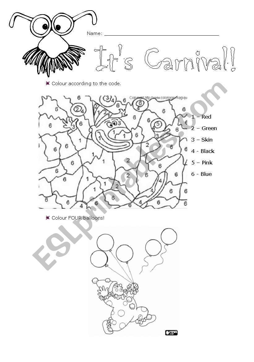 Carnival worksheet