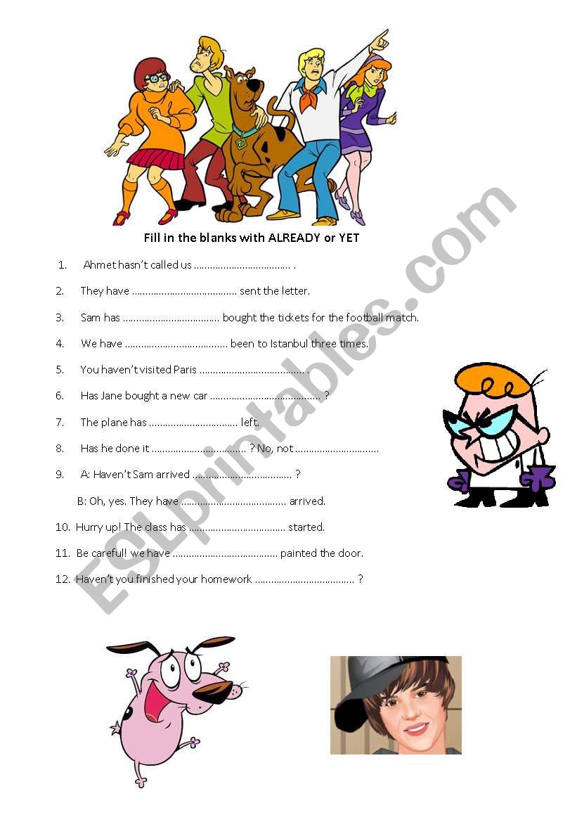 Already or Yet in Present Perfect Tense