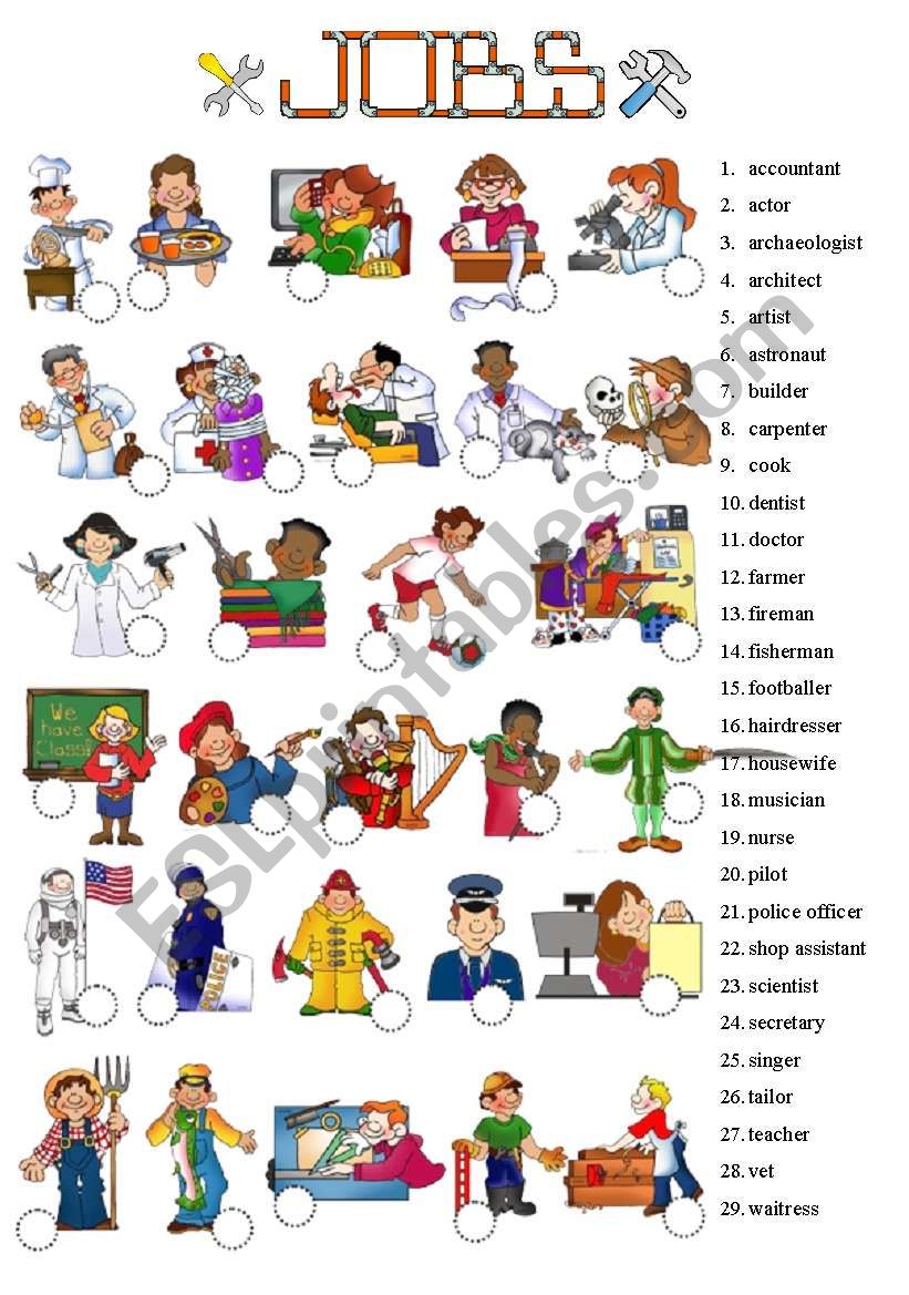 jobs-picture-dictionary-1-of-7-esl-worksheet-by-robirimini