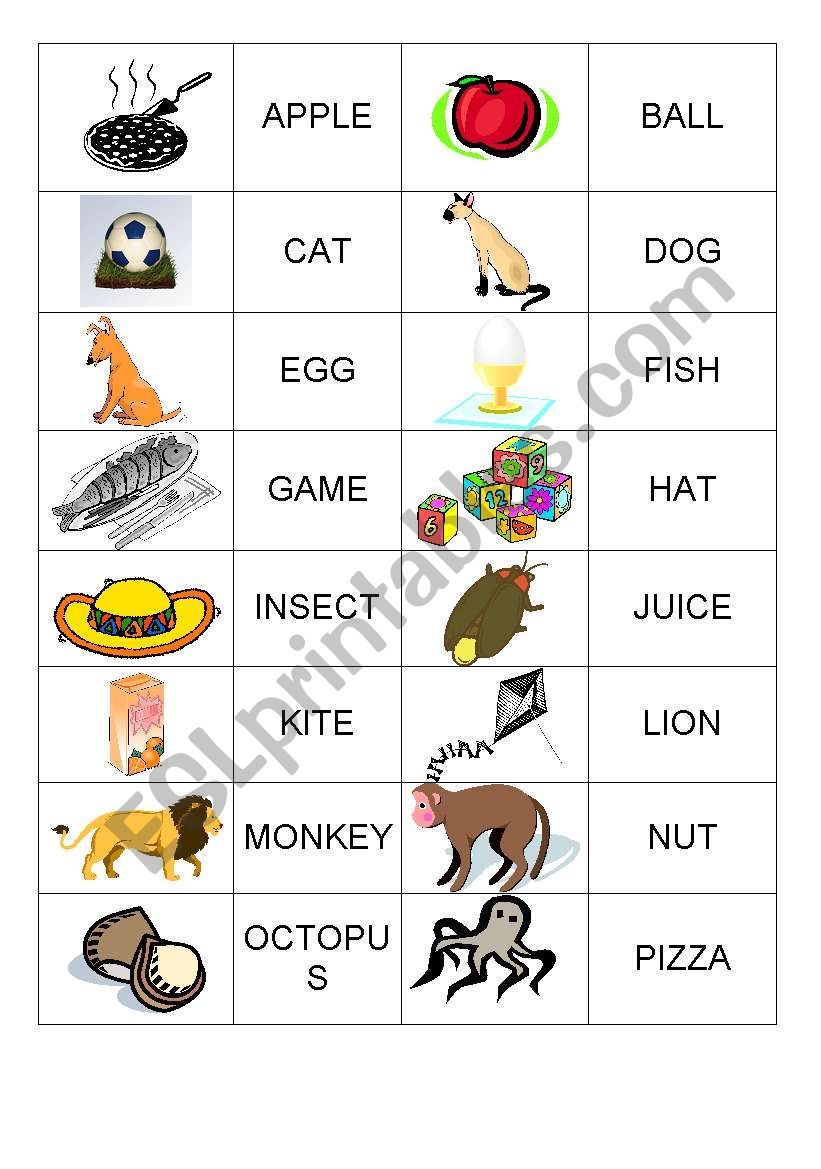 alphabet memory game worksheet