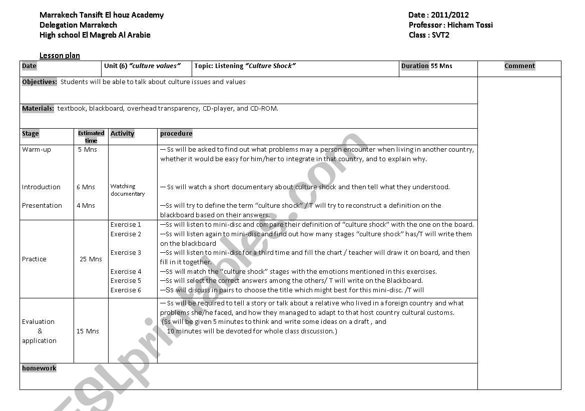 listening and reading worksheet