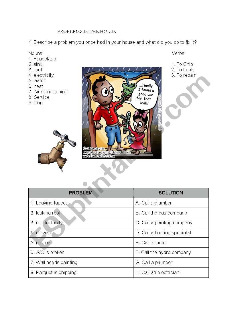 Leaky Faucet  worksheet