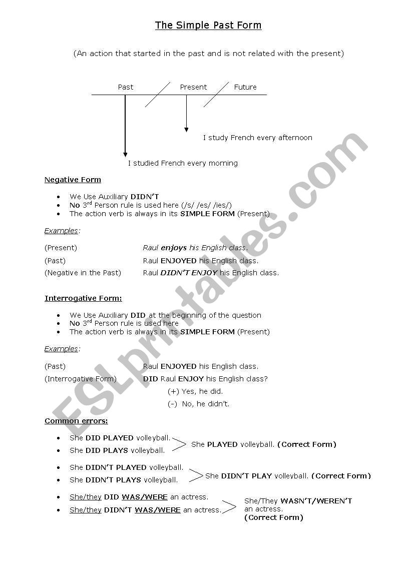 The simple present - LESSON PLAN