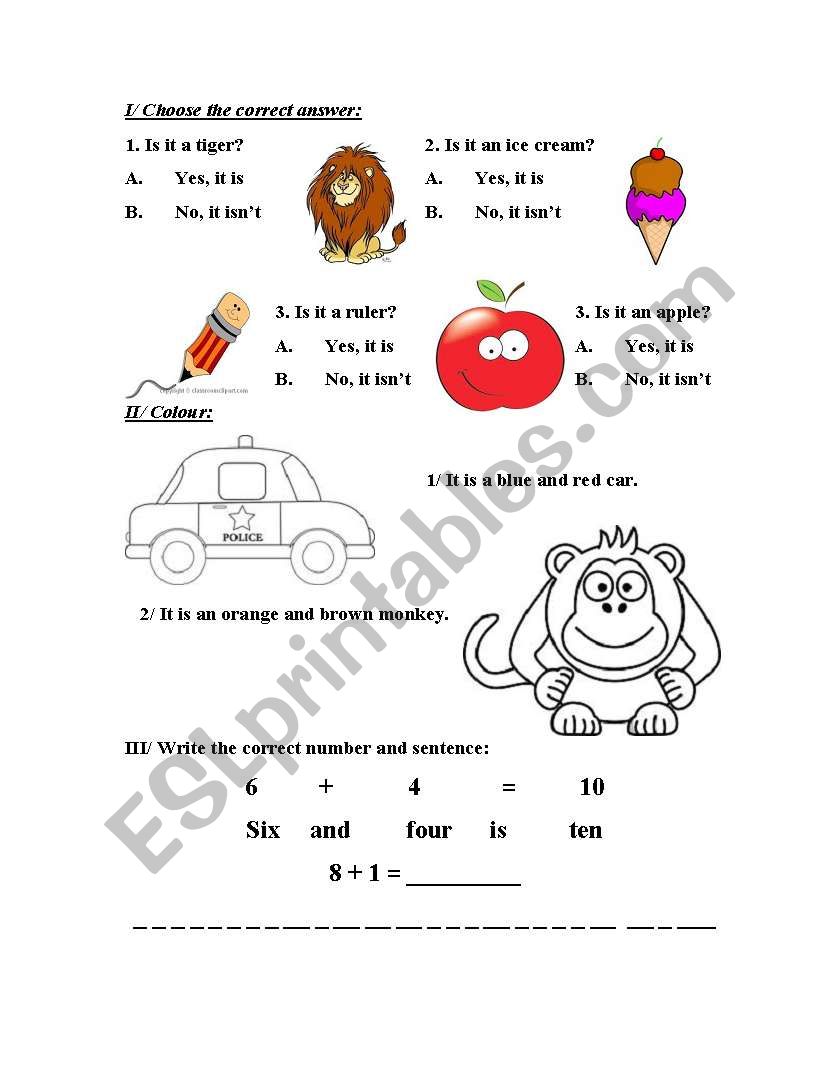 exercise for kids worksheet