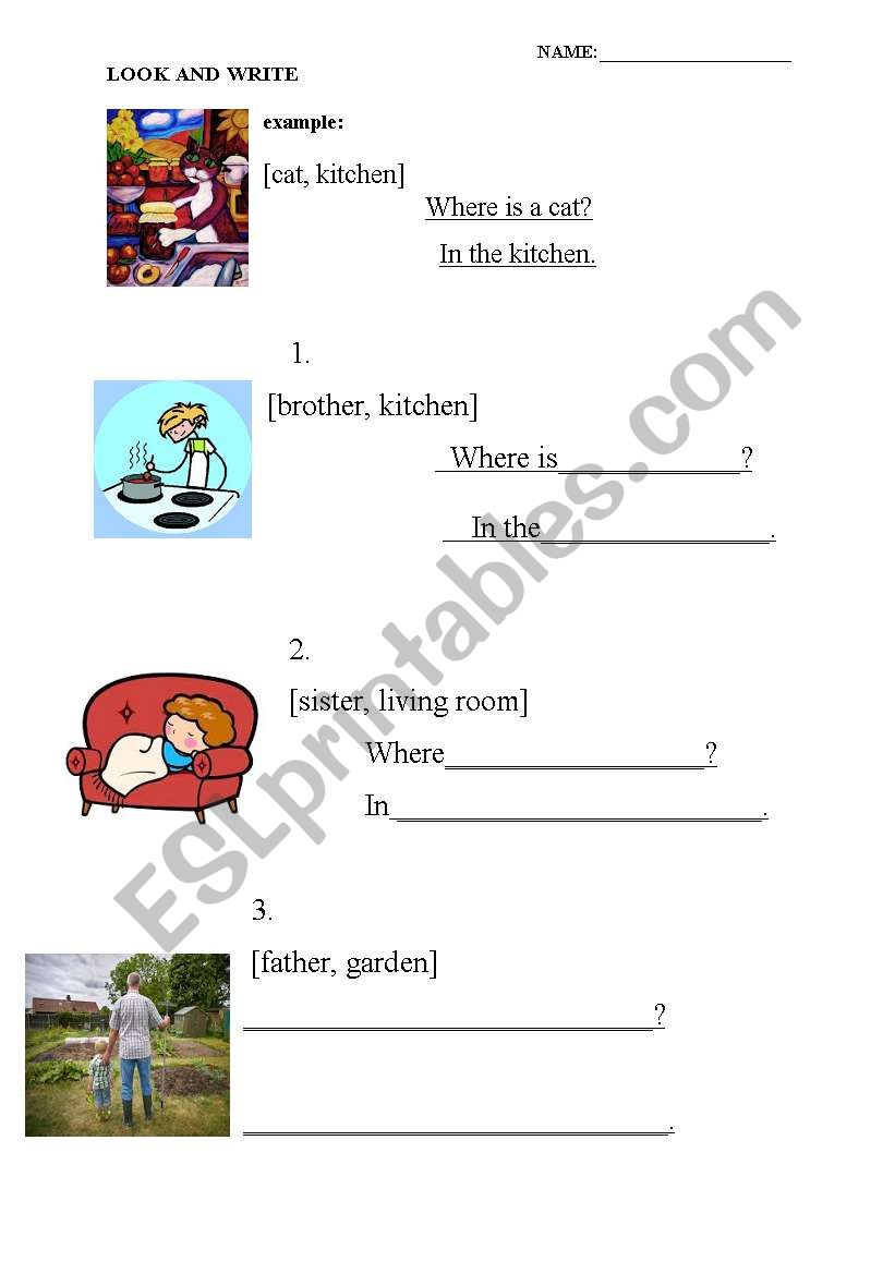 where is my family? worksheet