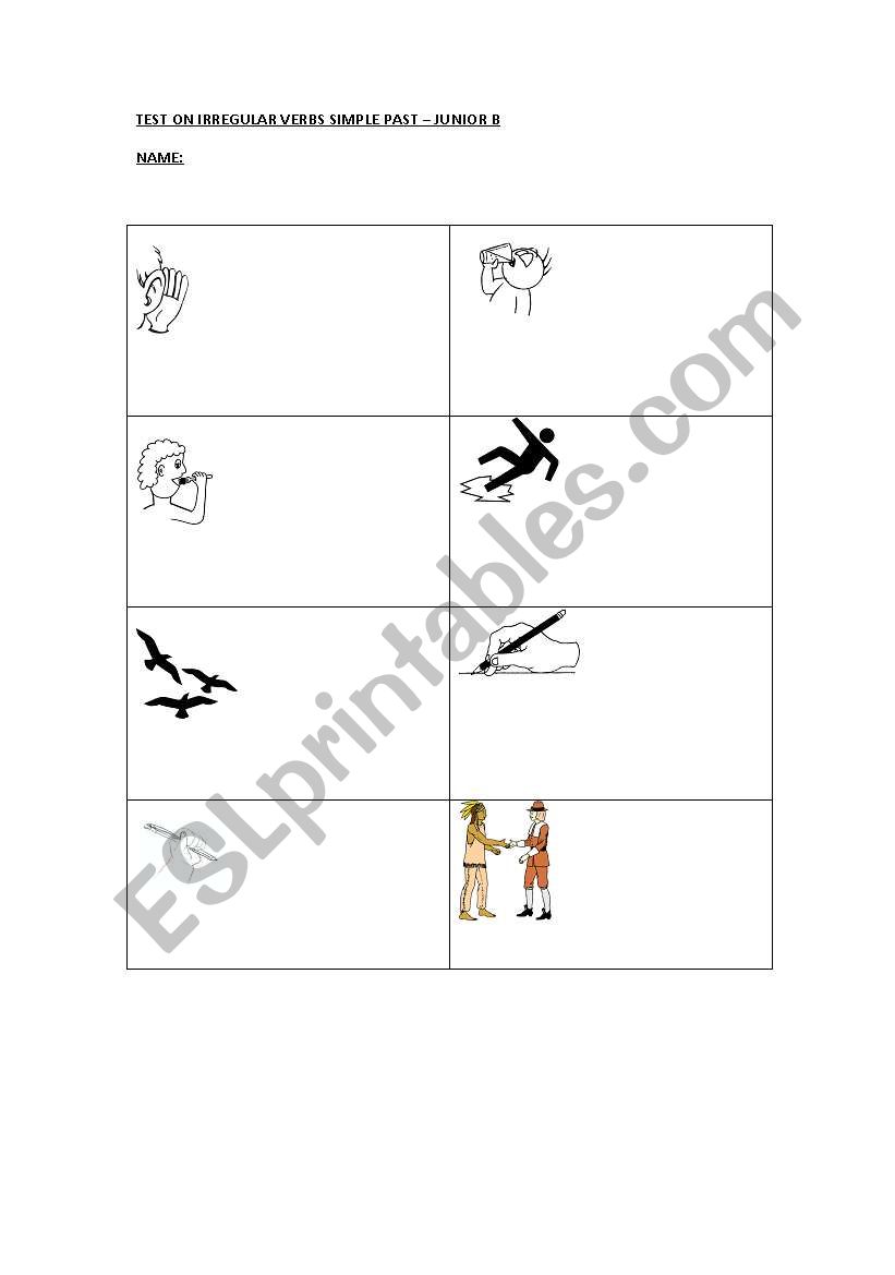 simple past irregular verbs worksheet