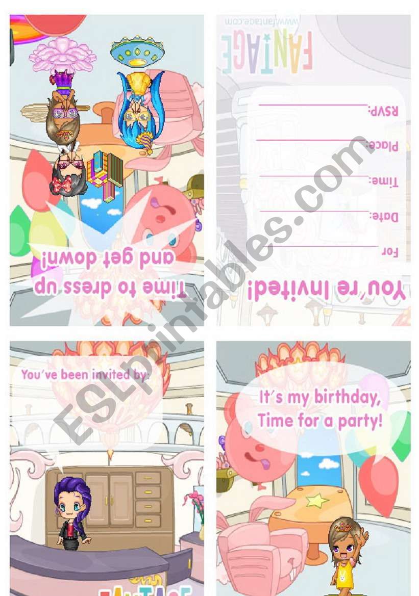 birthday invitation worksheet