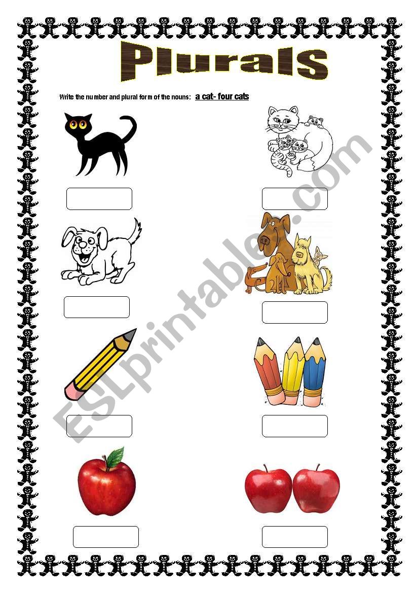 Plurals for kids worksheet