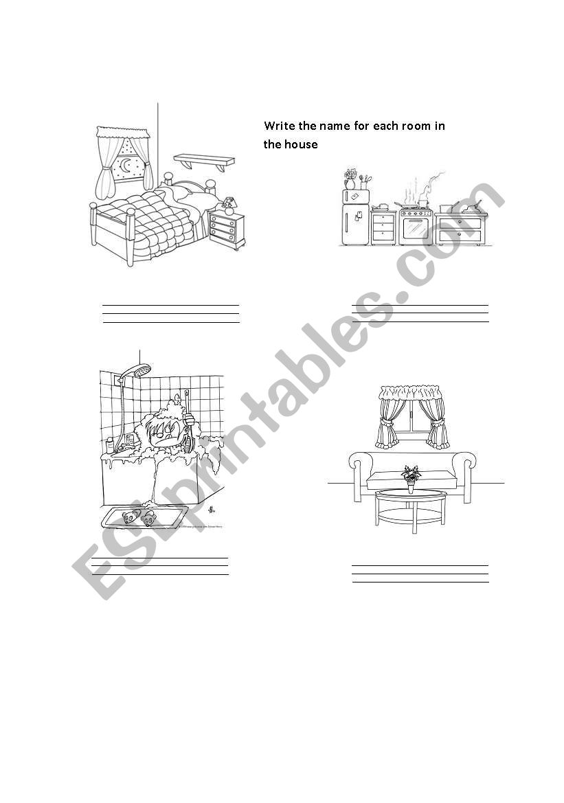 rooms worksheet