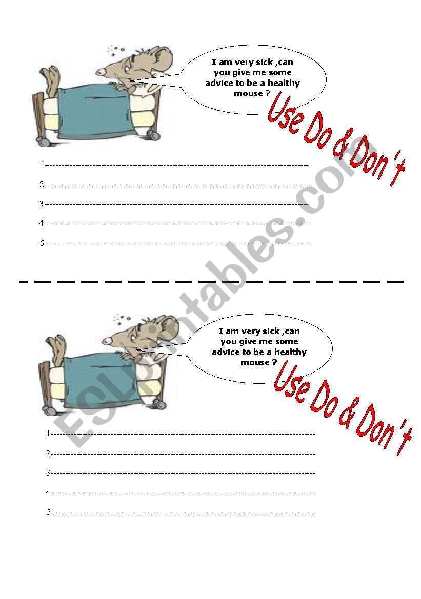 health habits worksheet