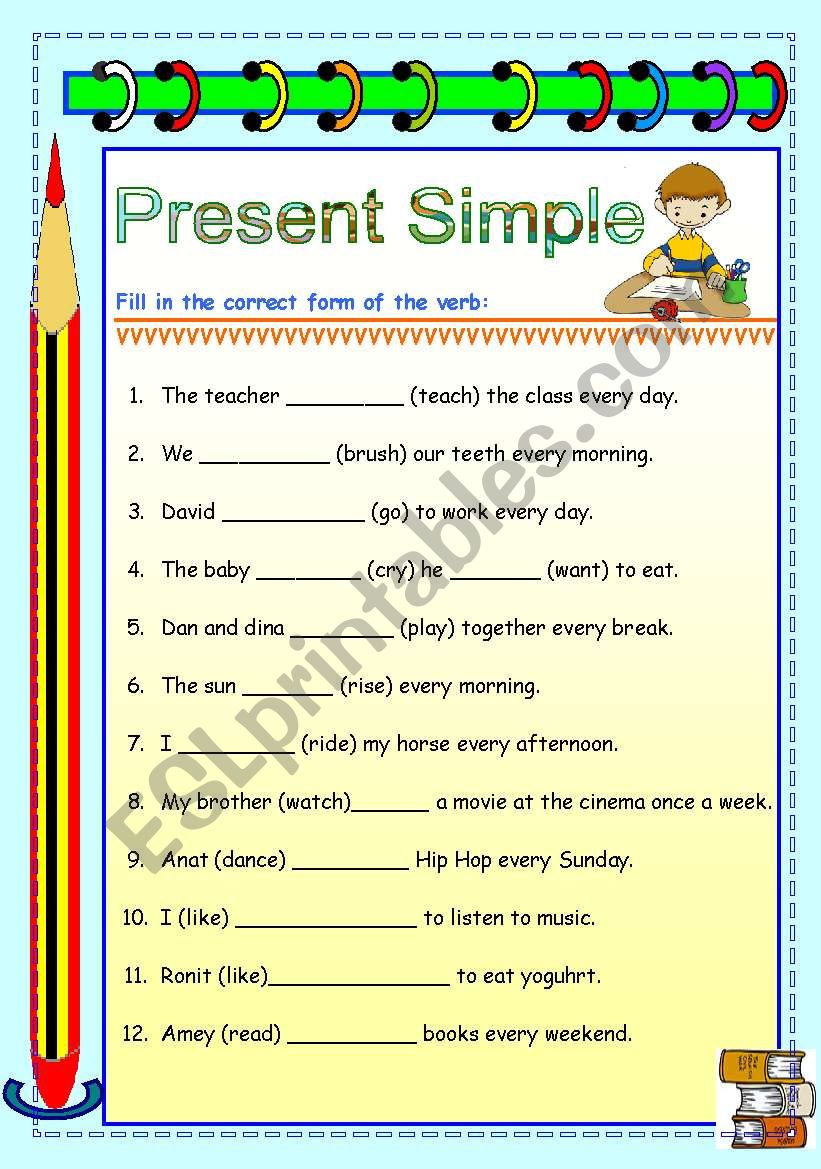 present simple 2 worksheet