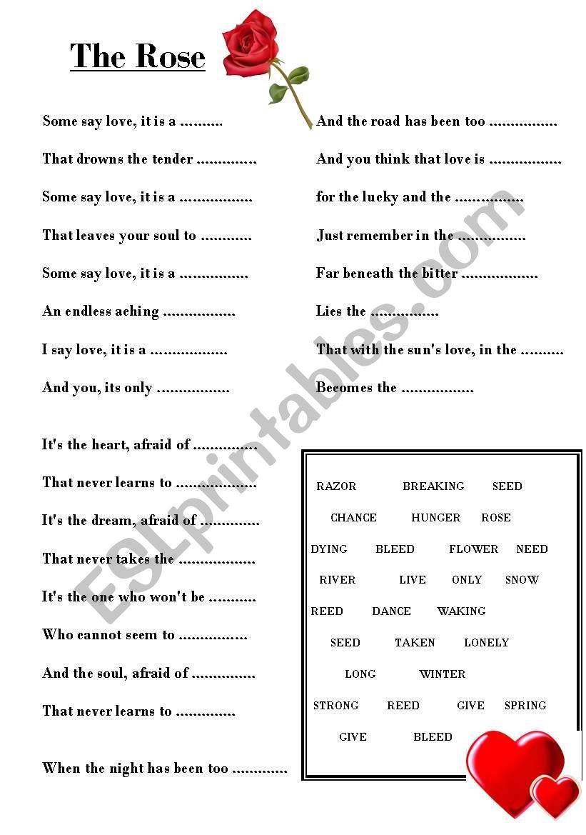 The Rose worksheet