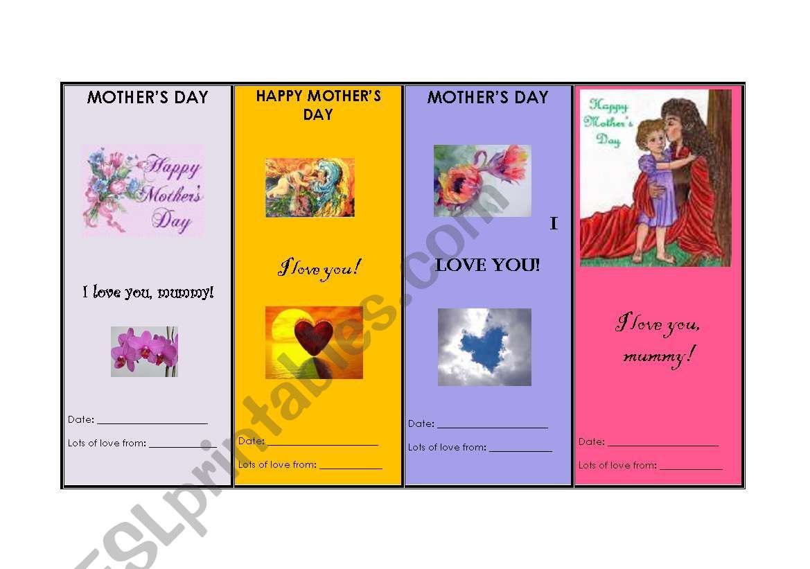 Mothers Day worksheet