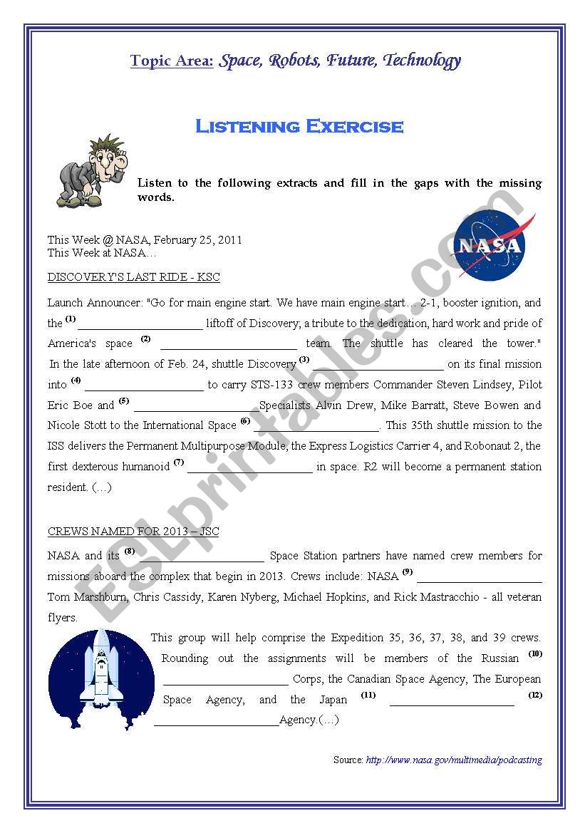 Listening Exercise 10th  worksheet