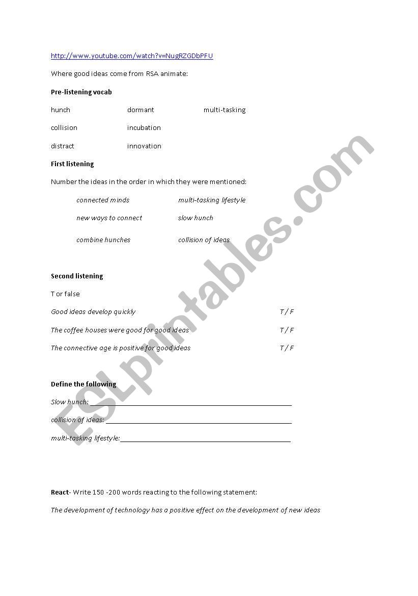 Listening academic english higher level adult learners EAP