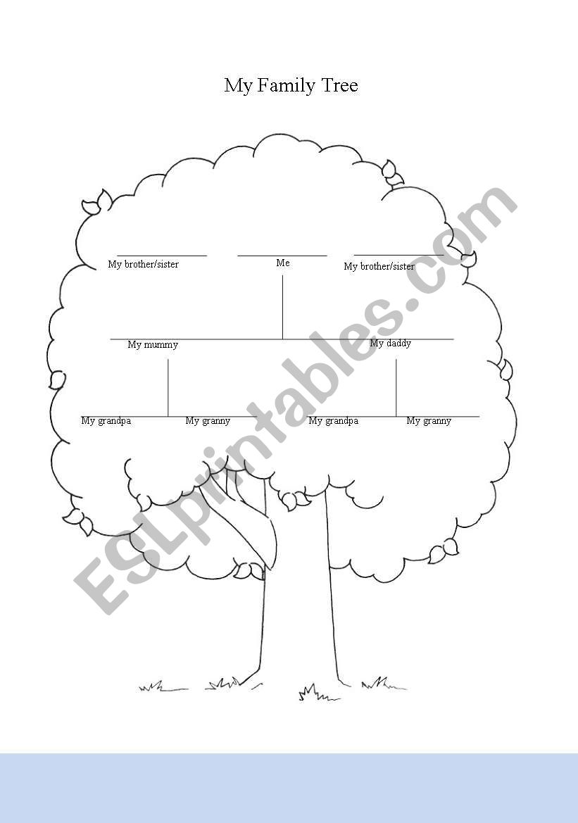 My family tree worksheet