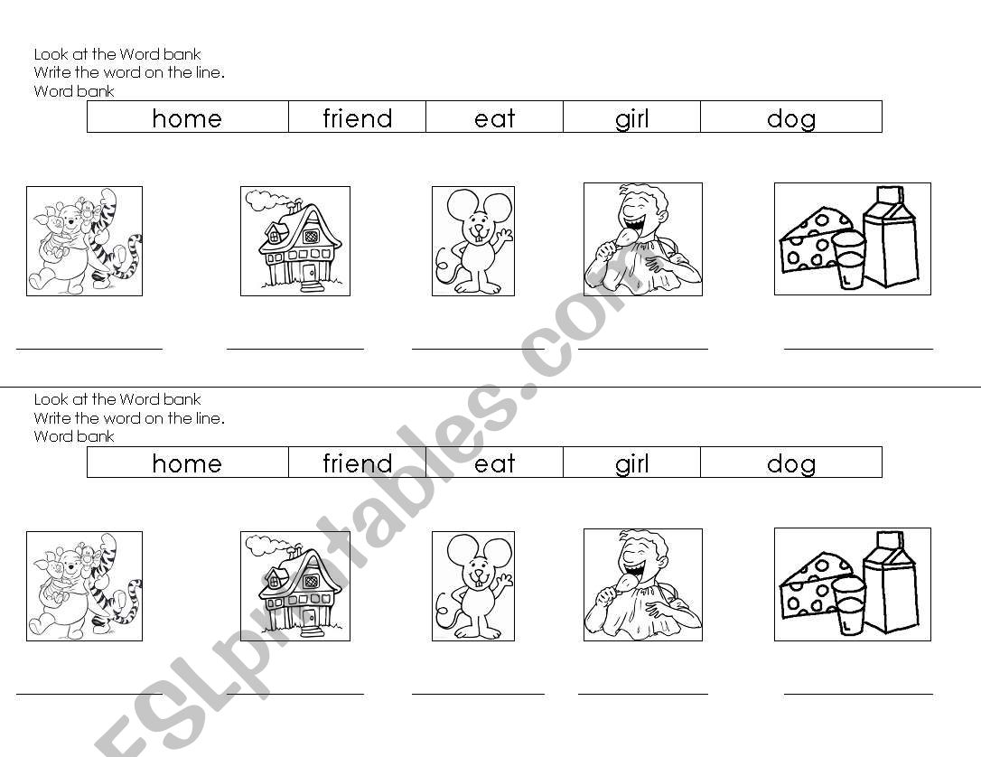 word bank  countru mouse worksheet