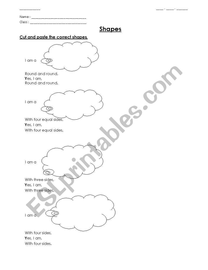 Shapes worksheet