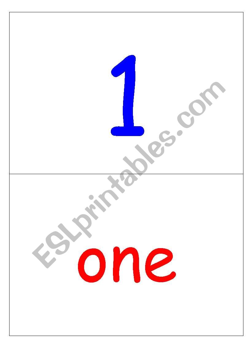 1 to 12 Numerals, words, and big dots - Flashcards