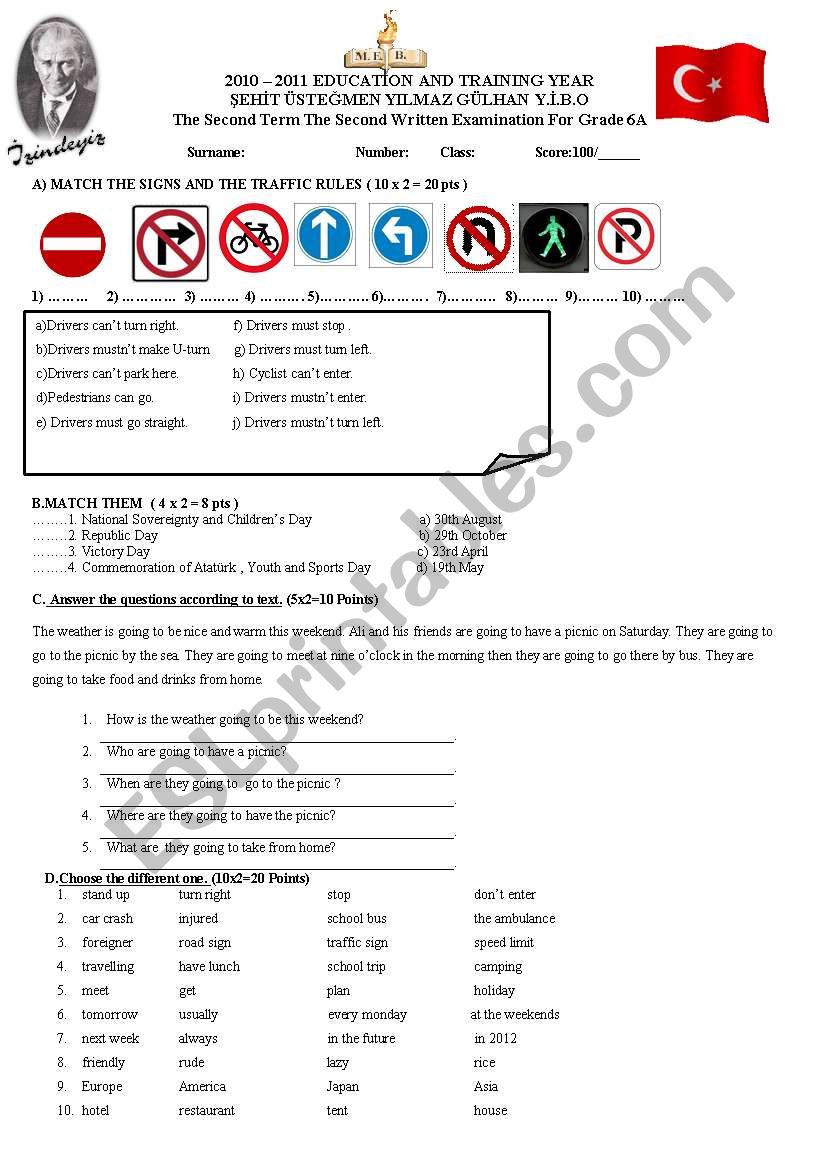 Traffic Rules and Revision Test