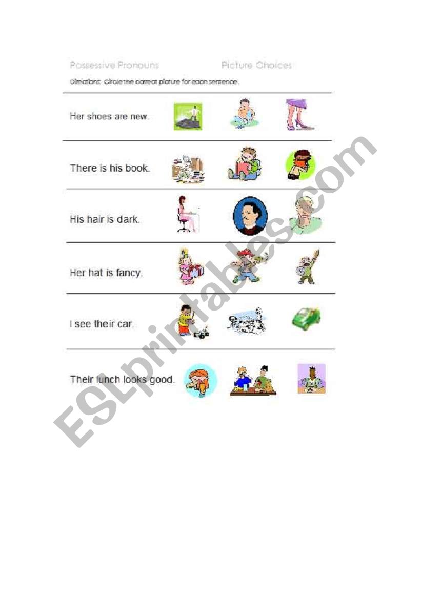 subject pronouns worksheet