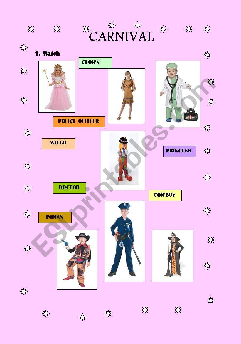 Carnival Costumes worksheet