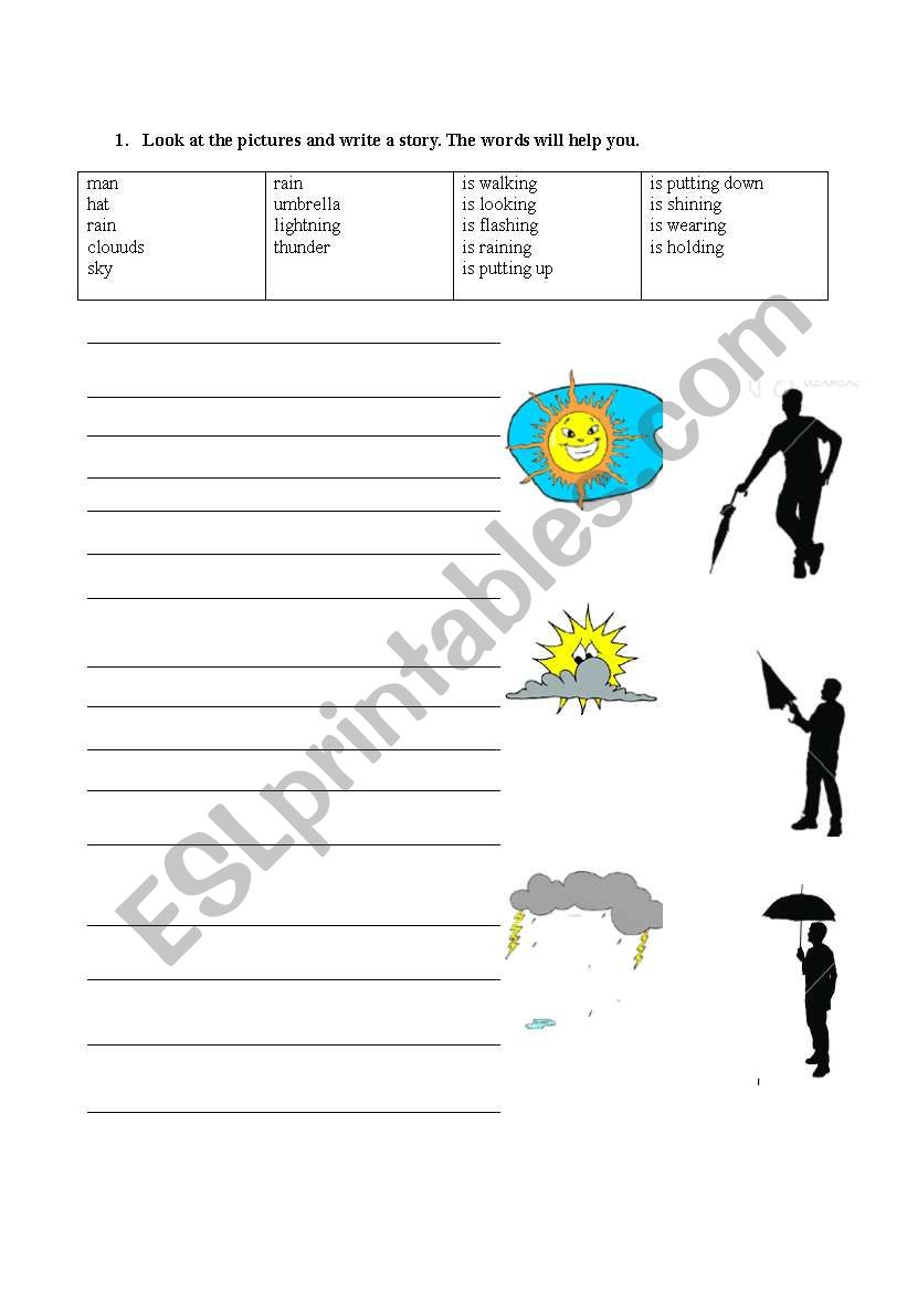 Weather story worksheet