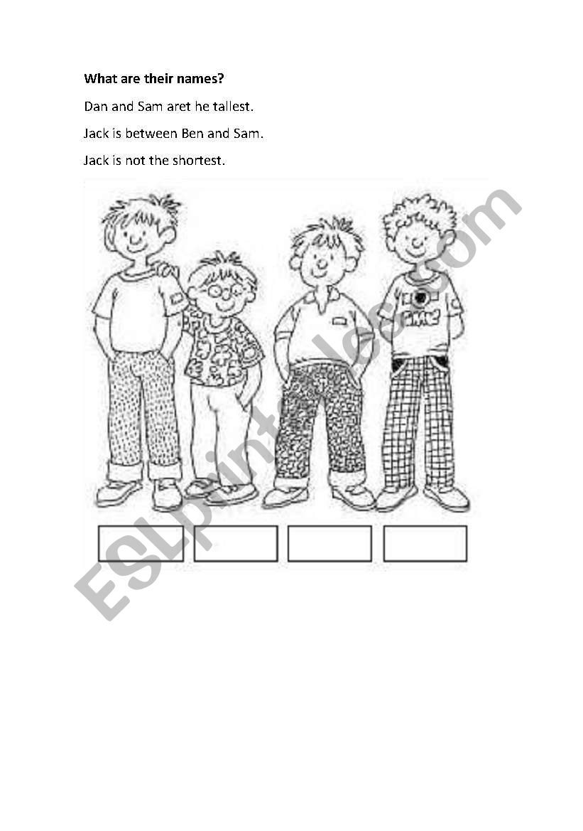 Who is who? worksheet