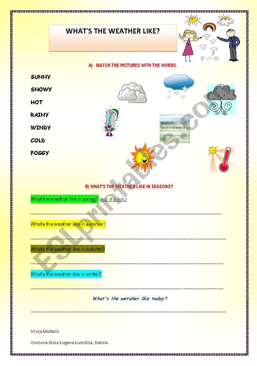 Whats the weather like? worksheet