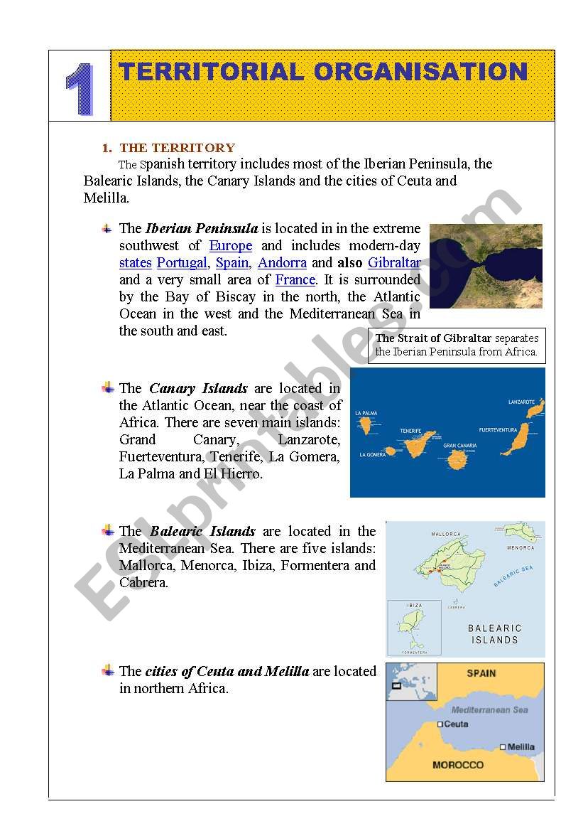 The territory worksheet