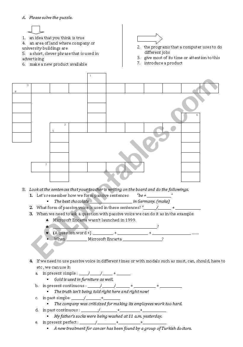 passive voice worksheet