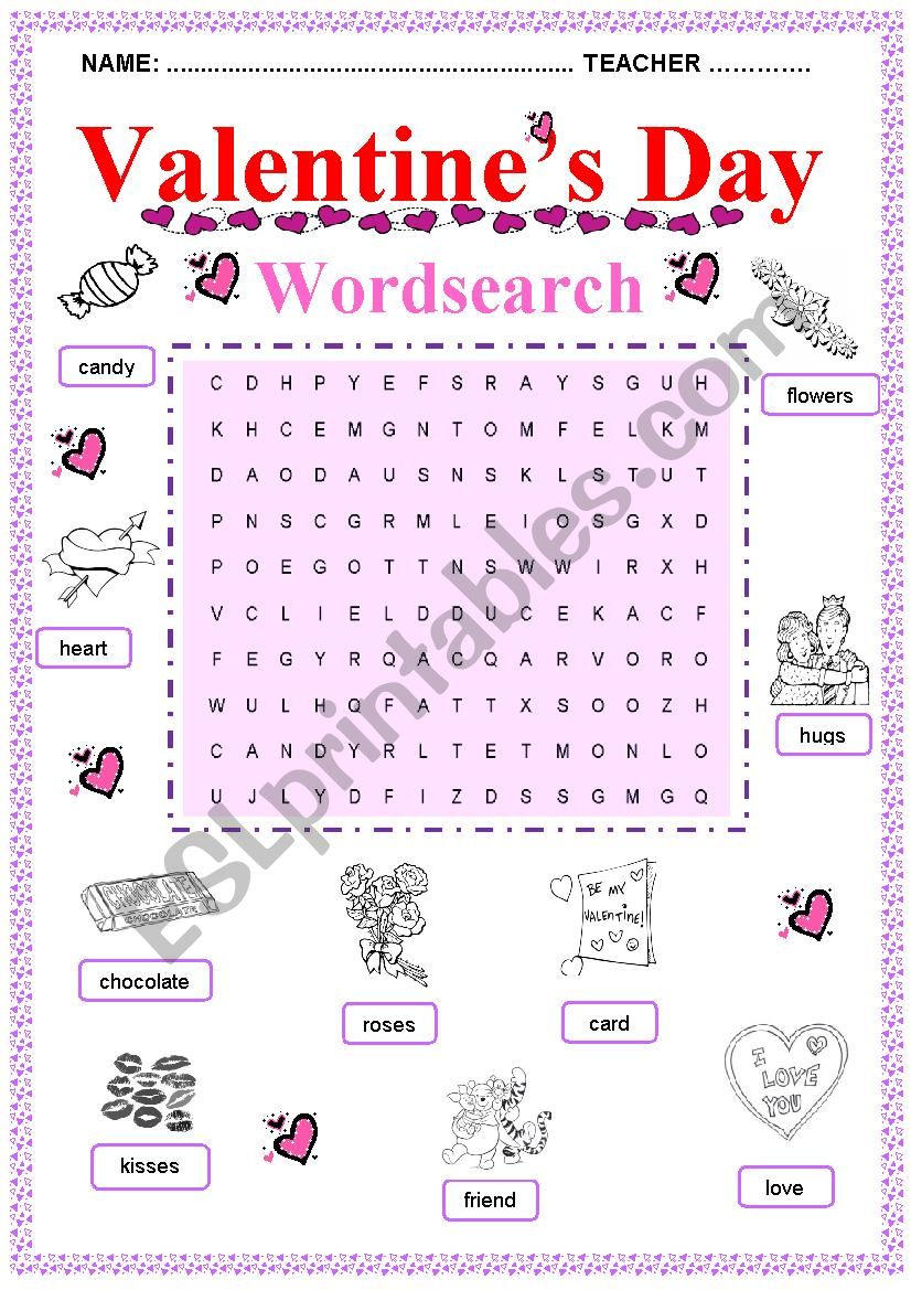 Valentines Day worksheet