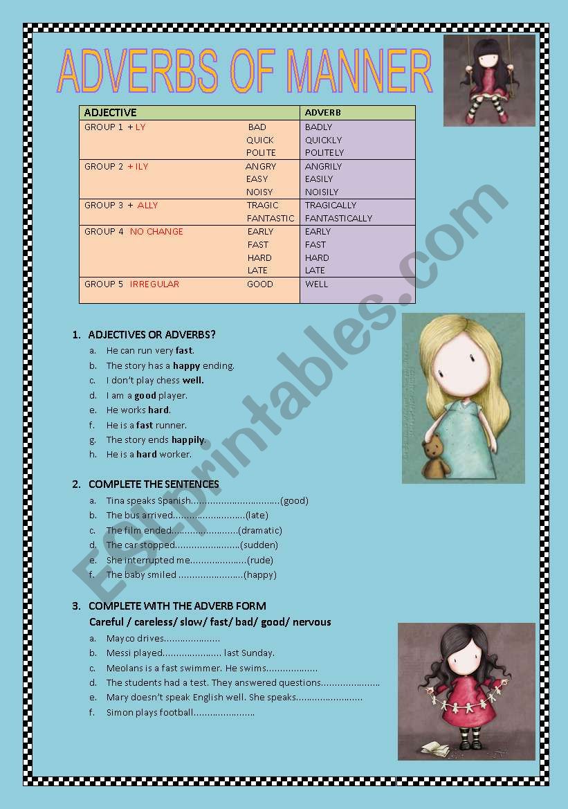 ADVERBS worksheet