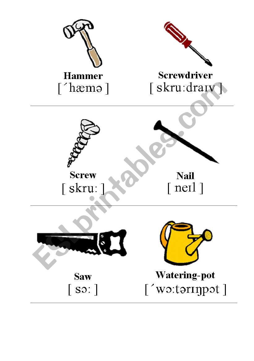 tools worksheet